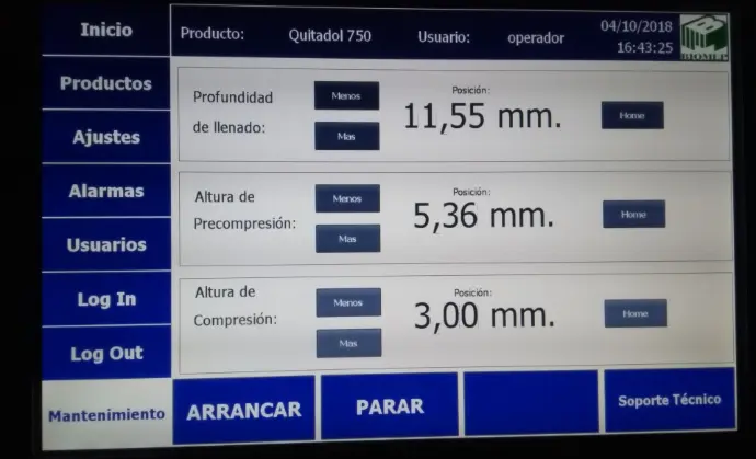 Panel de control modernizado con nuevo PLC y cableado, parte del Overhaul para actualizar la tecnología obsoleta.